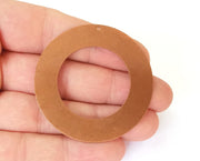 2 Antique Copper Round Charms Tag Antique Copper Plated Brass Charms (52mm) G23571