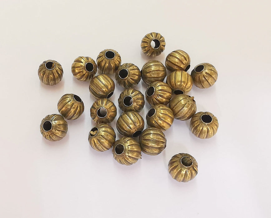 10 Antique Bronze Round Beads Antique Bronze Plated Beads (8mm) G23119