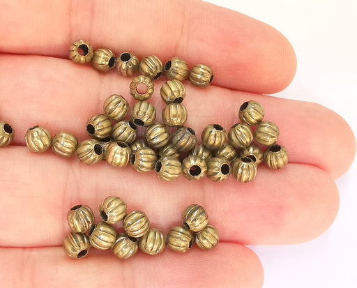 20 Antique Bronze Round Beads Antique Bronze Plated Beads (5mm) G23123