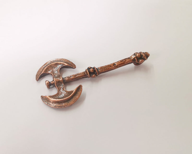Axe pendant Antique copper plated pendant (66x33mm)  G23597