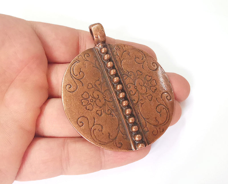 Flowers Antique copper pendant Antique copper plated pendant (75x62mm )  G23599
