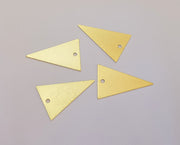 4 Triangle Charms Gold Plated Brass Charms (20x13mm)  G23132