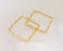 2 Rectangle Charms 24k Shiny Gold Plated Charms (38mm)  G23146