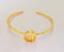 Matte Gold Hammered Bracelet Blanks Settings Cuff Blanks Resin Blank İnlay Blank Adjustable Bracelet Gold Plated Bracelet (18x13mm) G23151