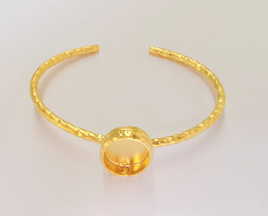 Matte Gold Hammered Bracelet Blanks Settings Cuff Blanks Resin Blank İnlay Blank Adjustable Bracelet Gold Plated Bracelet (18x13mm) G23151