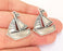 2 Sailing Ship Charms Antique Silver Plated Charms (30x25mm)  G23162