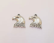 2 Eagle Charms Antique Silver Plated Charms (22x18mm) G23163