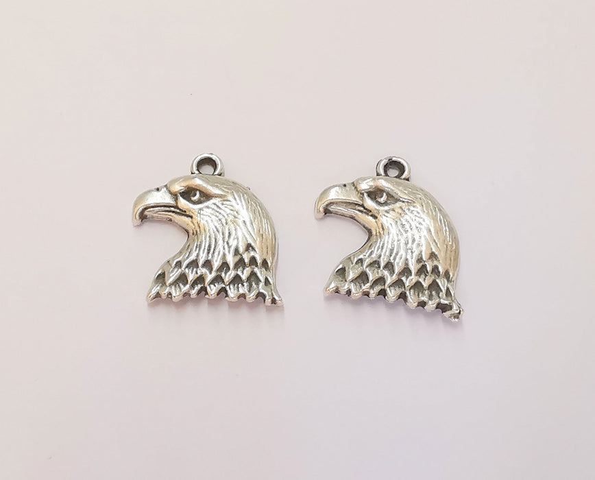 2 Eagle Charms Antique Silver Plated Charms (22x18mm) G23163