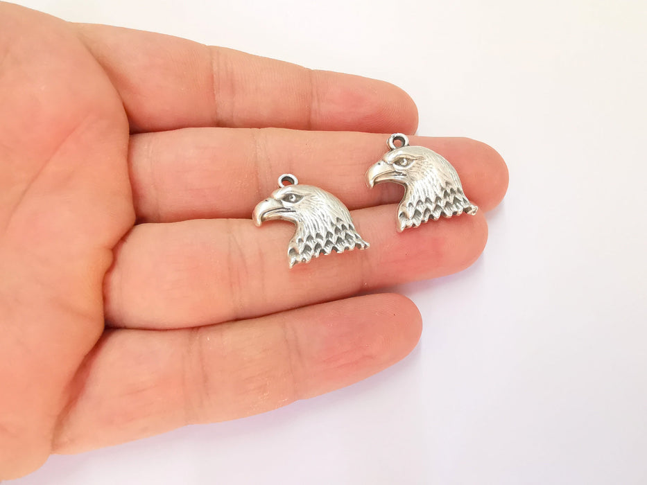 2 Eagle Charms Antique Silver Plated Charms (22x18mm) G23163