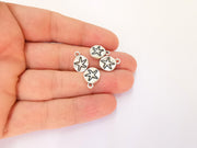 10 Star Charms Antique Silver Plated Charms (Double Sided) (15x10mm)  G23167