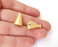 2 Gold cone caps findings Gold plated brass findings (17x14 mm)  G23685