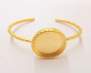 Matte Gold Hammered Bracelet Blanks Settings Cuff Blanks Resin Blank İnlay Blank Adjustable Bracelet Gold Plated Bracelet (25mm) G23234