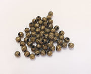 20 Antique Bronze Round Beads Antique Bronze Plated Beads (6mm) G23235