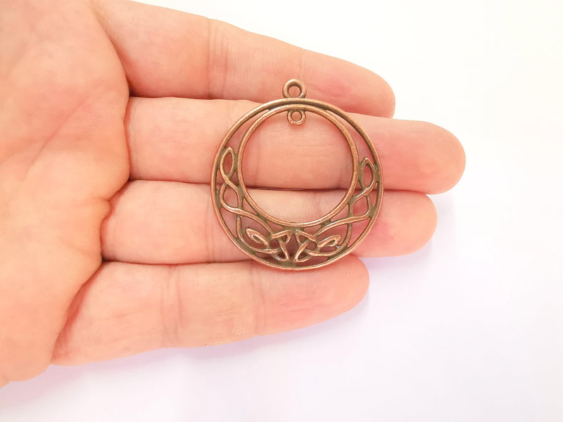 2 Copper Connector Charms Antique Copper Plated Charms (43x39mm)  G23246