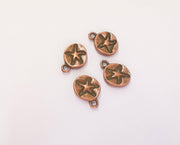 10 Star Charms Antique Copper Plated Charms (Double Sided) (15x10mm)  G23252
