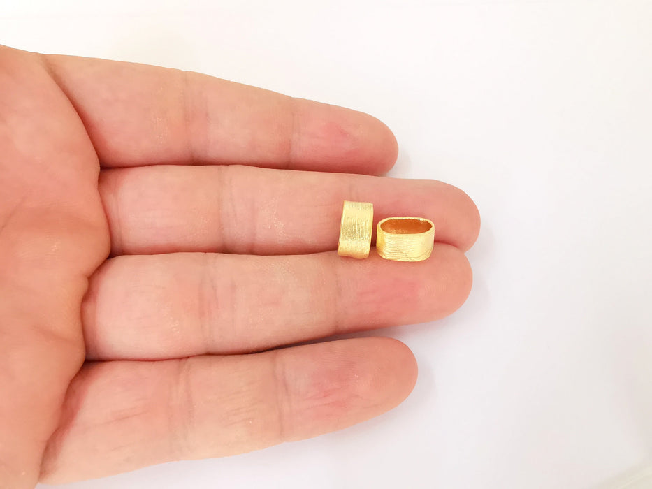 4 Gold Tube Findings , Gold Plated Brass G23706