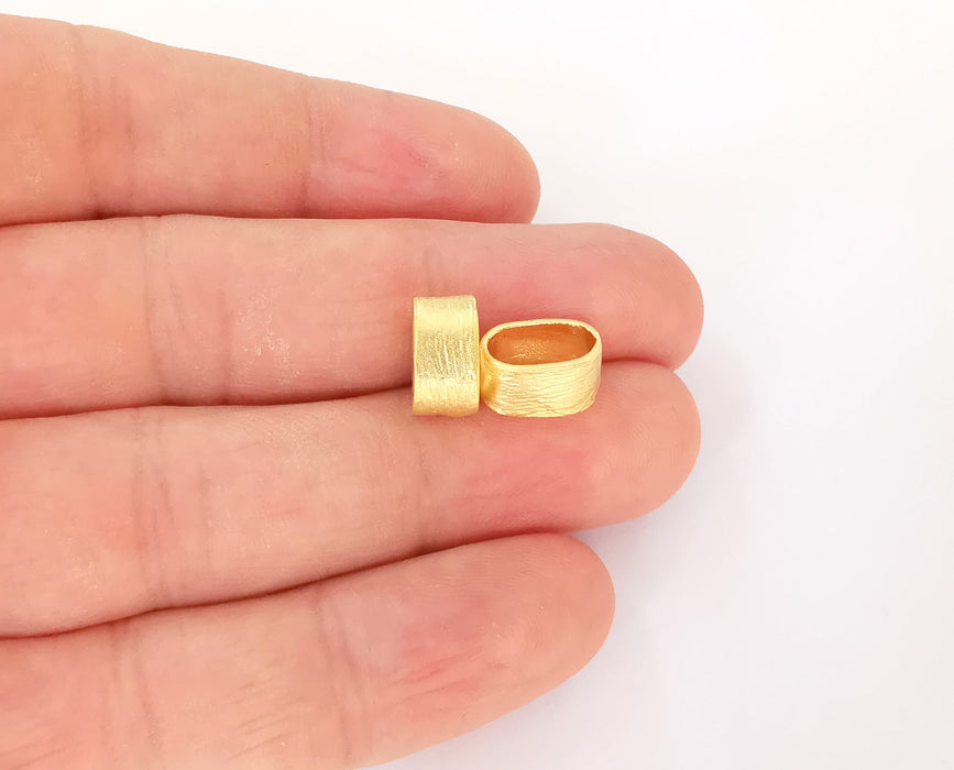 4 Gold Tube Findings , Gold Plated Brass G23706