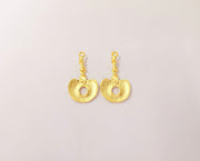 2 Gold charms Gold plated brass charms (30x17mm)  G23716