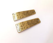 2 Bronze charms Antique bronze plated charms (53x19mm) G23721