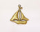2 Sailing Ship Charms Antique Bronze Plated Charms (48x38mm)  G23264