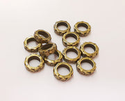 20 Antique Bronze  Rondelle Beads Antique Bronze Plated Beads (10mm) G23269