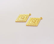 5 Gold Charms Gold Plated Charms (24x15mm)  G23274