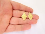 5 Gold Charms Gold Plated Charms (24x15mm)  G23274