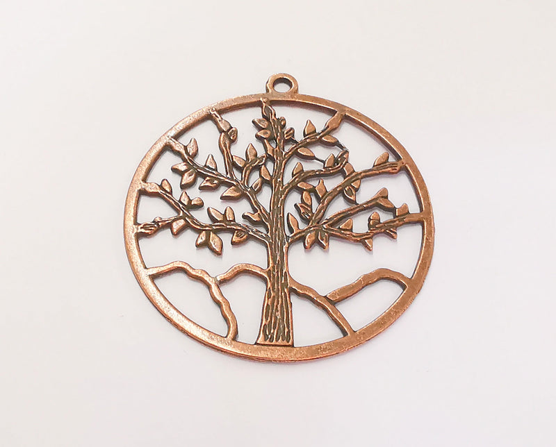 Tree Pendant Antique Copper Plated Pendant (61x57mm)  G23276