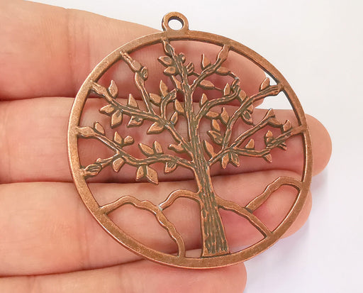 Tree Pendant Antique Copper Plated Pendant (61x57mm)  G23276