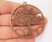 Tree Pendant Antique Copper Plated Pendant (61x57mm)  G23276