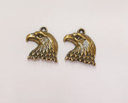 2 Eagle Charms Antique Bronze Plated Charms (22x20mm) G23279