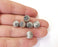 5 Silver round beads Antique silver plated brass beads (10mm) G23750