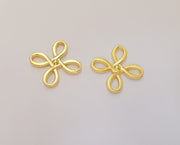 4 Gold Charms Gold Plated Charms (18x18mm)  G23296