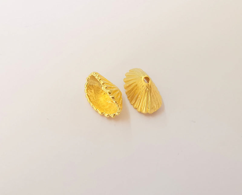 2 Cone findings , Gold plated brass G23781