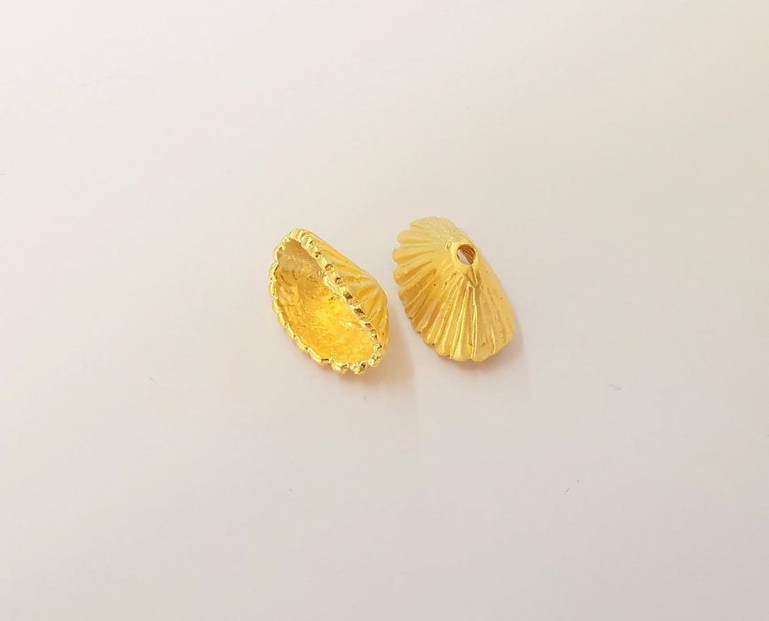 2 Cone findings , Gold plated brass G23781