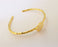Shiny gold blanks Hammered bracelet blanks Cuff blanks Adjustable bracelet blank Gold plated bracelet (16 mm Blanks ) G23350
