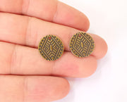 10 Bronze charms Antique bronze plated charms (17mm) G23370