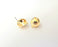 1 Pairs Hammered cube dome gold earring base wire Shiny Gold plated brass findings (19x16mm) G23814