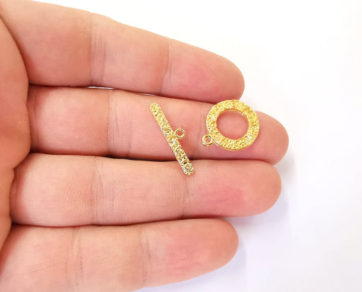 Toggle clasps 5 sets Shiny gold plated Toggle clasp findings 19x15mm+23x6mm  G23432