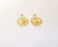 4 Sun Charms Gold Plated Charms (20x16mm)  G23435