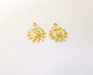 4 Sun Charms Gold Plated Charms (20x16mm)  G23435