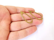 4 Antique bronze plated brass Connector charms Nickel free and lead free (42x15mm)  G23436