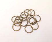 20 Bronze circle findings Antique bronze plated circle (17mm)  G23442