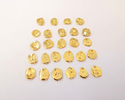 Initial letter charm,Personalized Initial, Add on letter, Add on initial, 24K Shiny gold plated initial charm, Alphabet Charms 10x7mm G23527