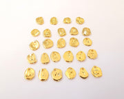 Initial letter charm,Personalized Initial, Add on letter, Add on initial, 24K Shiny gold plated initial charm, Alphabet Charms 10x7mm G23527