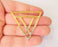 Triangle charms 24k Shiny gold plated charms (52x50mm)  G23562