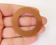 2 Antique Copper Round Charms Tag Antique Copper Plated Brass Charms (52mm) G23571