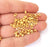 10 Gold plated beads Gold plated brass charms (5x3mm)  G23869