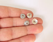 20 Flower bead caps Antique silver plated bead caps , Findings  (10 mm)  G23880