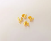 4 Ball crimp findings Gold plated brass findings (10x8mm) G23888